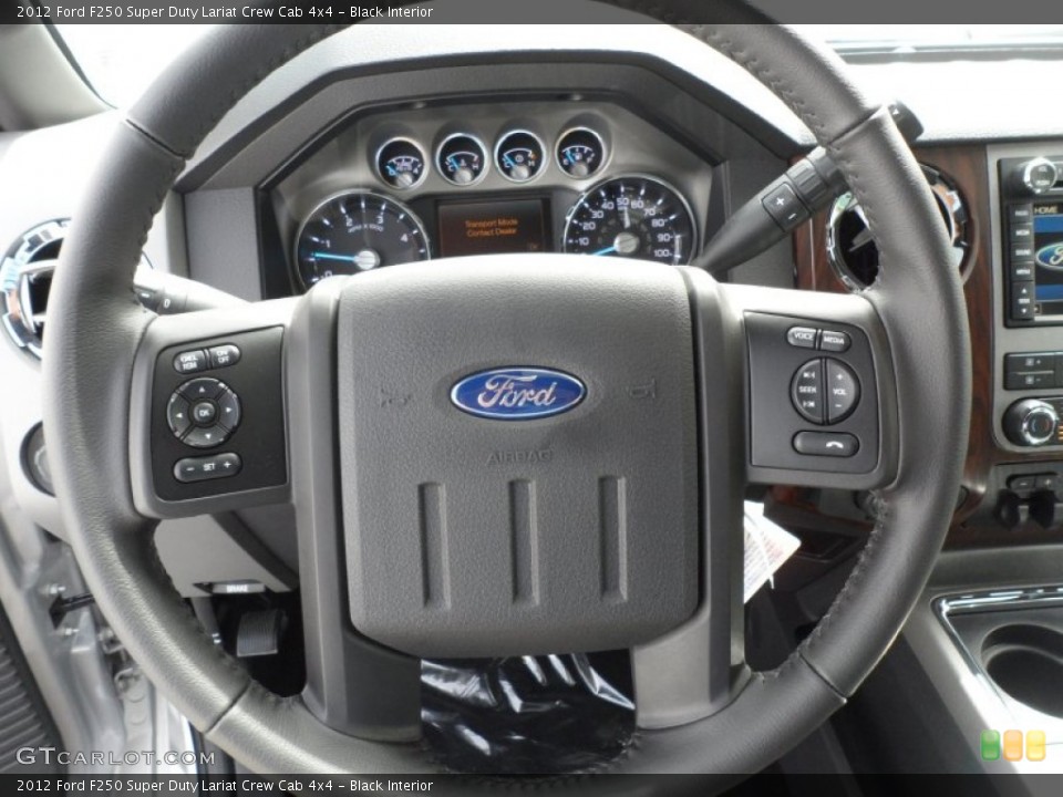 Black Interior Steering Wheel for the 2012 Ford F250 Super Duty Lariat Crew Cab 4x4 #67461706