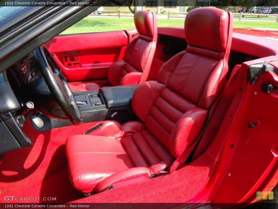 Red Interior Front Seat for the 1992 Chevrolet Corvette Convertible #67464640