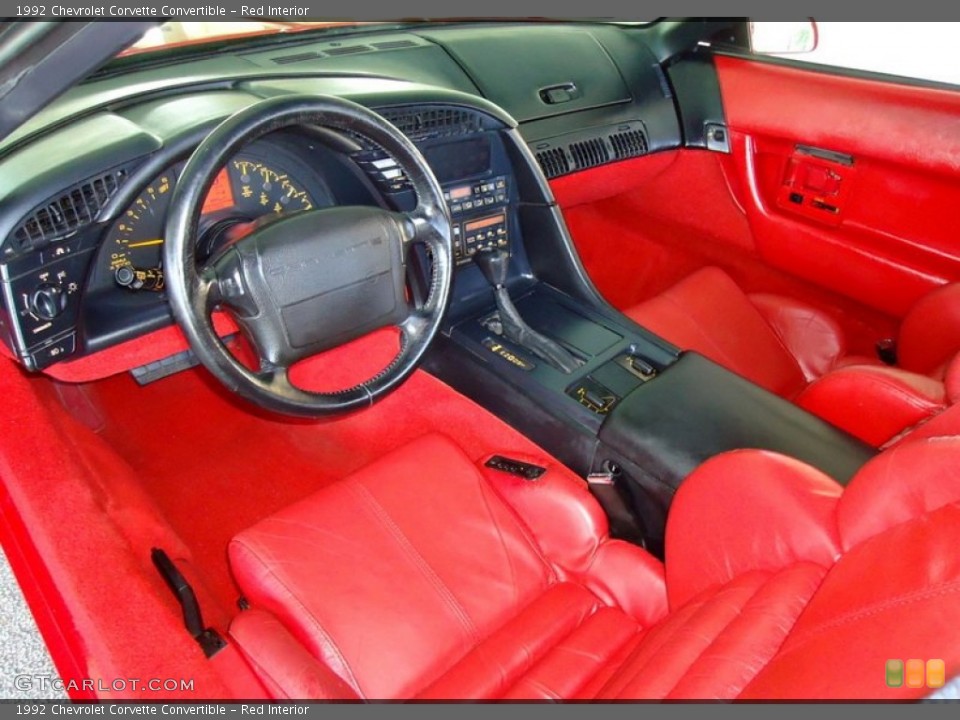 Red Interior Prime Interior for the 1992 Chevrolet Corvette Convertible #67464922