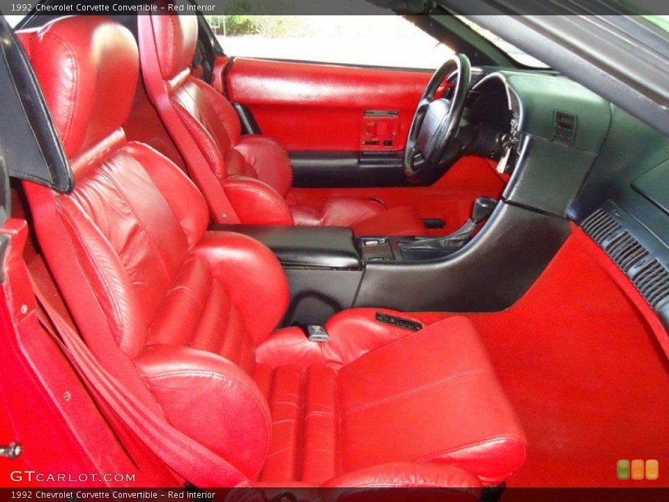 Red Interior Photo for the 1992 Chevrolet Corvette Convertible #67465027