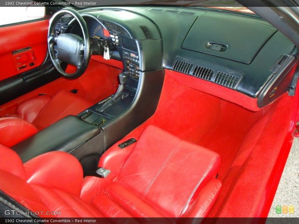 Red Interior Dashboard for the 1992 Chevrolet Corvette Convertible #67465036