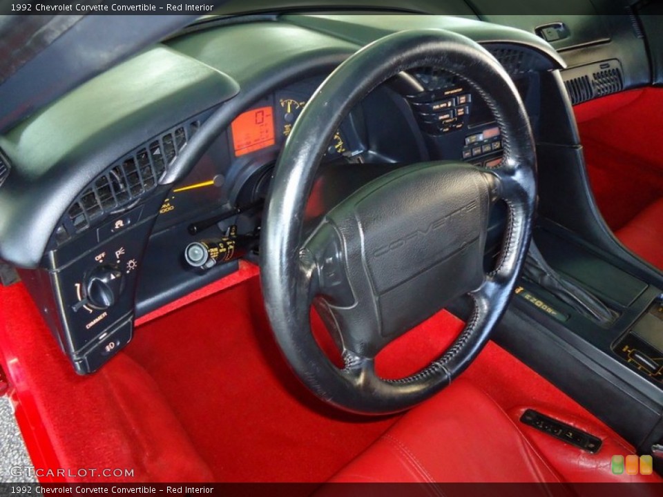 Red Interior Steering Wheel for the 1992 Chevrolet Corvette Convertible #67465135