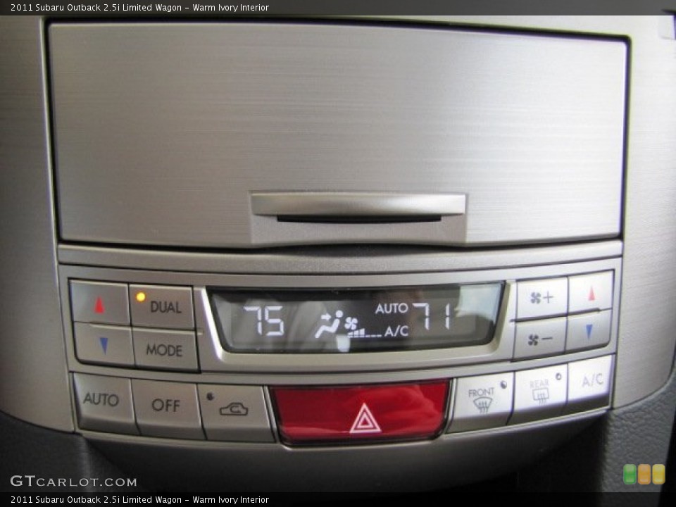 Warm Ivory Interior Controls for the 2011 Subaru Outback 2.5i Limited Wagon #67466968