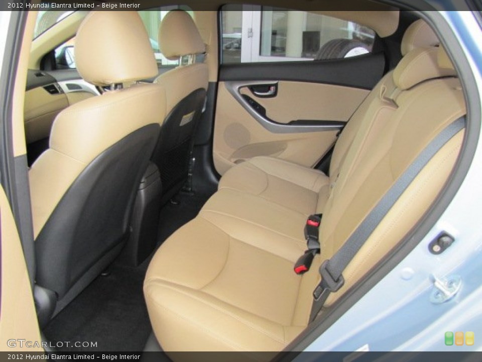 Beige Interior Rear Seat for the 2012 Hyundai Elantra Limited #67468699