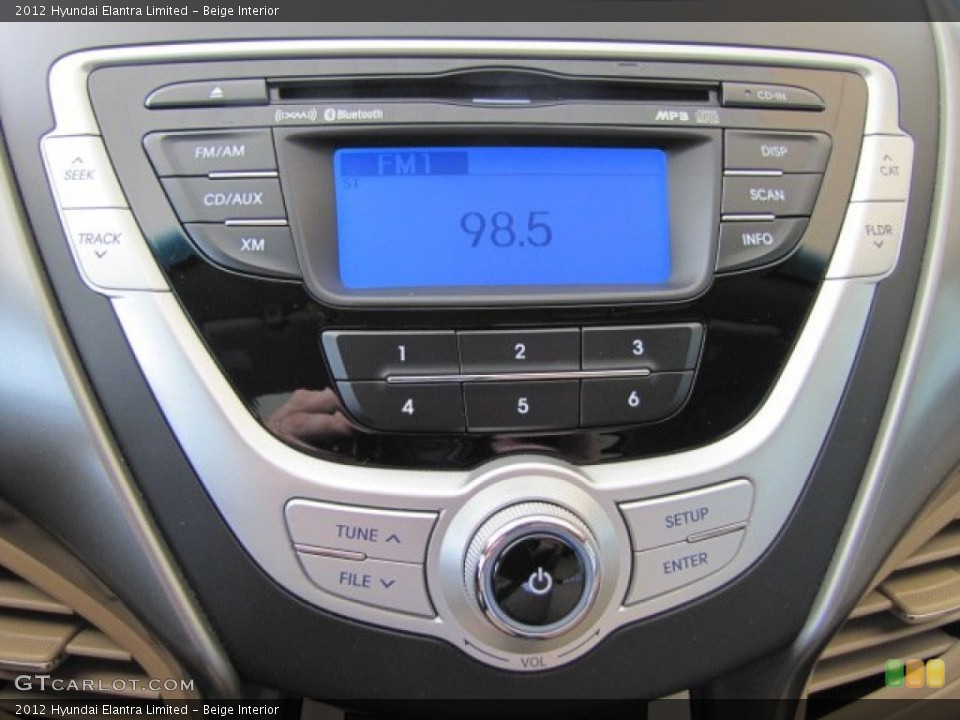 Beige Interior Audio System for the 2012 Hyundai Elantra Limited #67468807