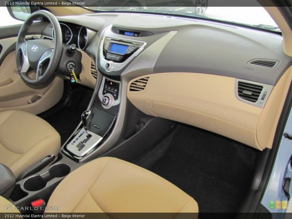 Beige Interior Dashboard for the 2012 Hyundai Elantra Limited #67468834