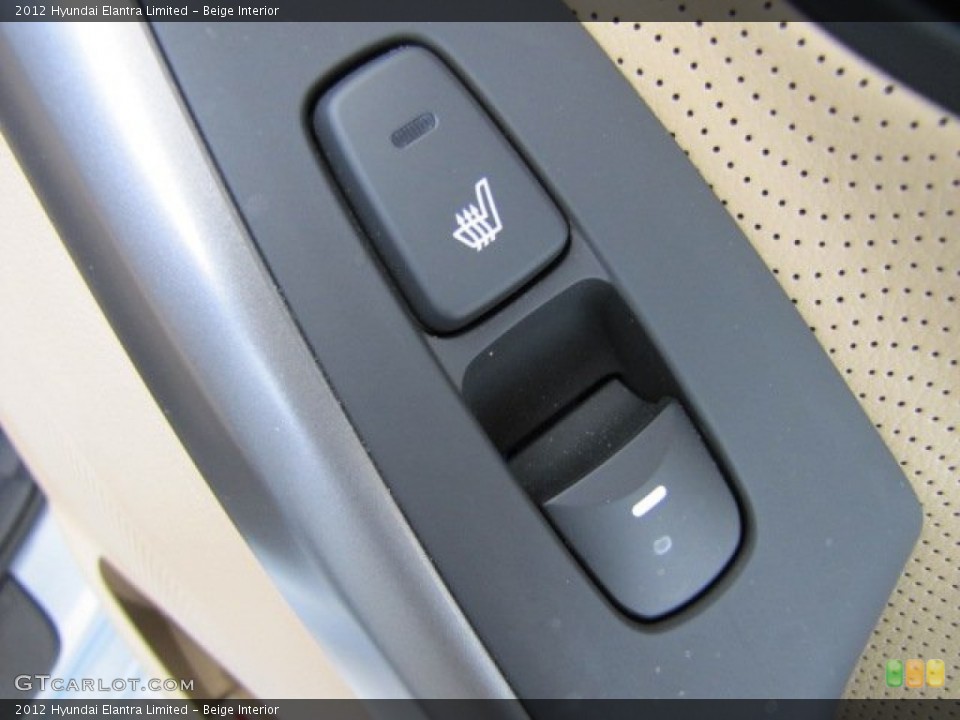 Beige Interior Controls for the 2012 Hyundai Elantra Limited #67468849