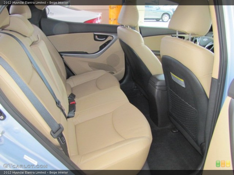 Beige Interior Rear Seat for the 2012 Hyundai Elantra Limited #67468859