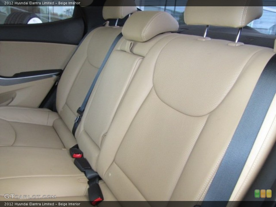 Beige Interior Rear Seat for the 2012 Hyundai Elantra Limited #67468903