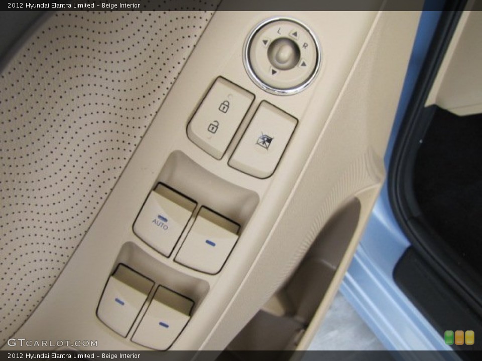 Beige Interior Controls for the 2012 Hyundai Elantra Limited #67468927