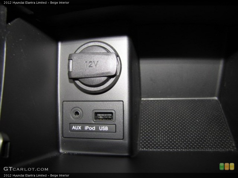 Beige Interior Controls for the 2012 Hyundai Elantra Limited #67468975