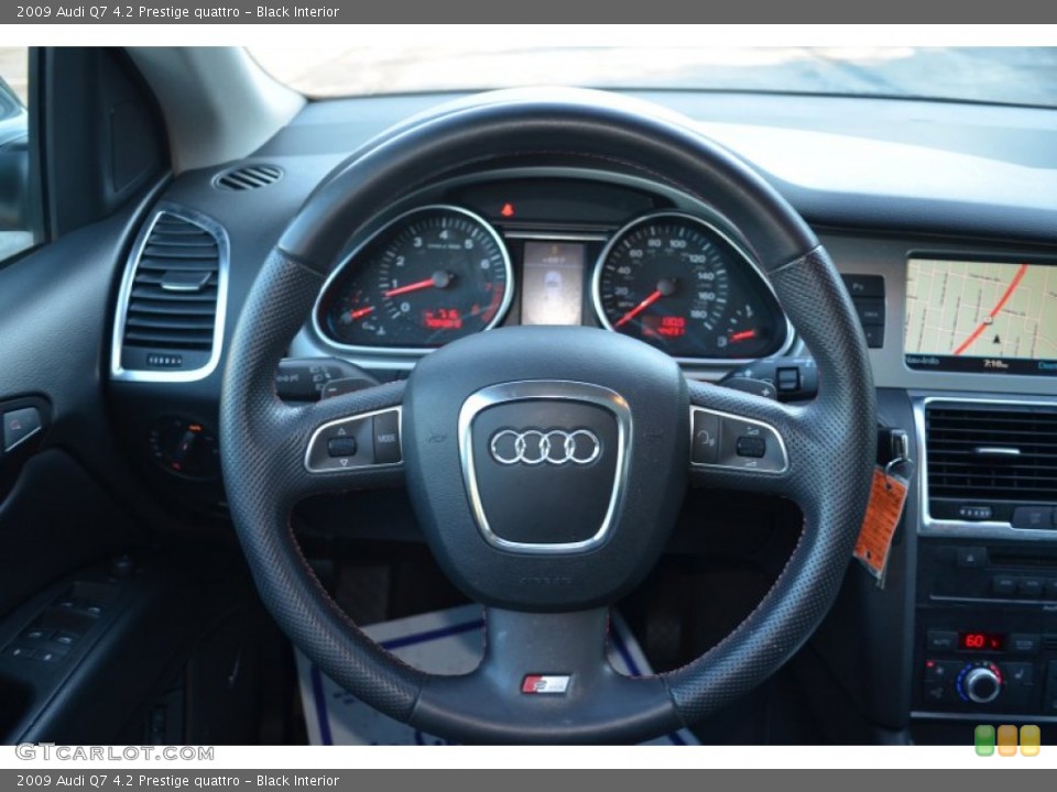 Black Interior Steering Wheel for the 2009 Audi Q7 4.2 Prestige quattro #67469357