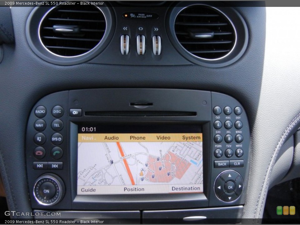 Black Interior Navigation for the 2009 Mercedes-Benz SL 550 Roadster #67471750