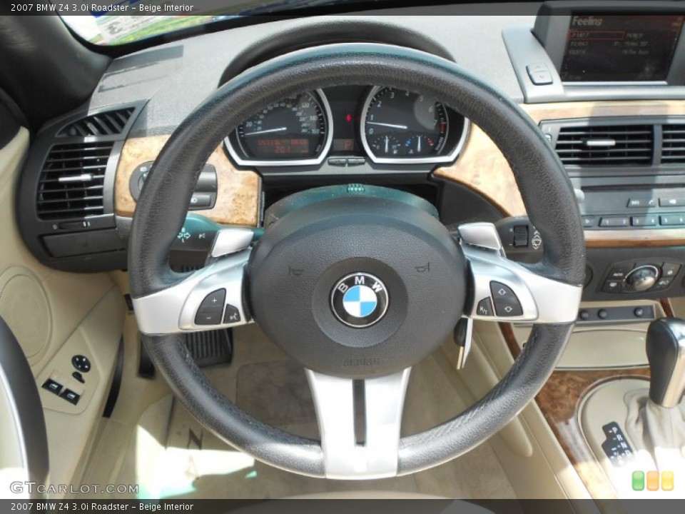 Beige Interior Steering Wheel for the 2007 BMW Z4 3.0i Roadster #67474233