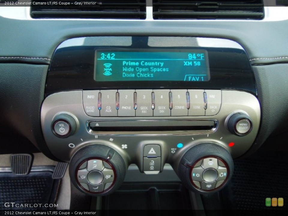 Gray Interior Controls for the 2012 Chevrolet Camaro LT/RS Coupe #67475892