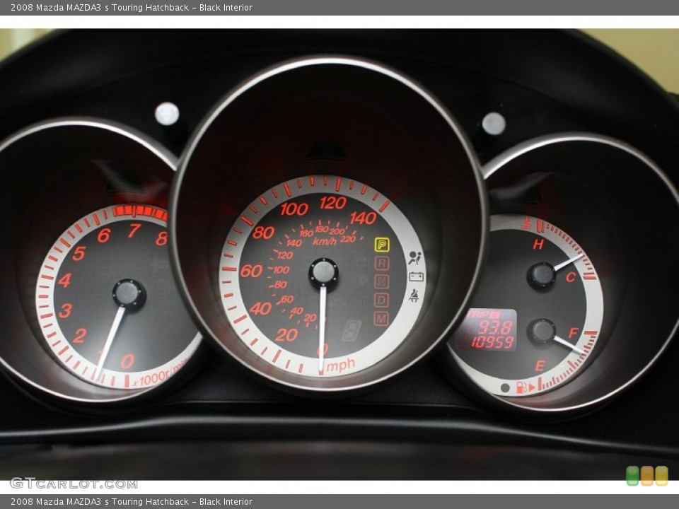 Black Interior Gauges for the 2008 Mazda MAZDA3 s Touring Hatchback #67476877