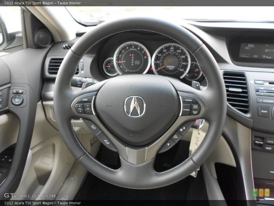 Taupe Interior Steering Wheel for the 2012 Acura TSX Sport Wagon #67477342