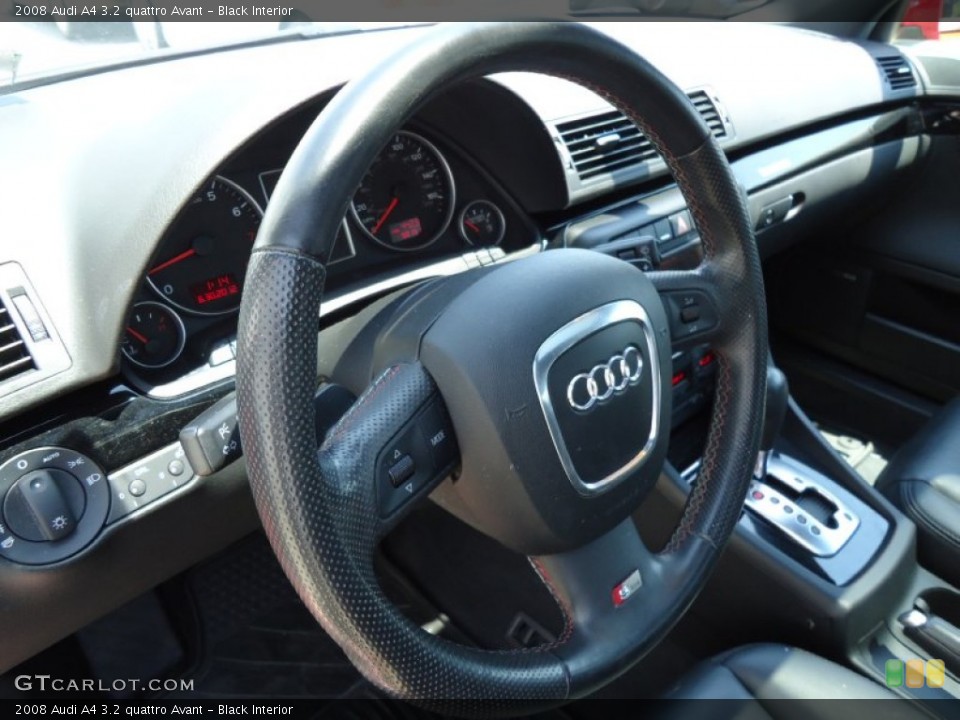 Black Interior Steering Wheel for the 2008 Audi A4 3.2 quattro Avant #67477921