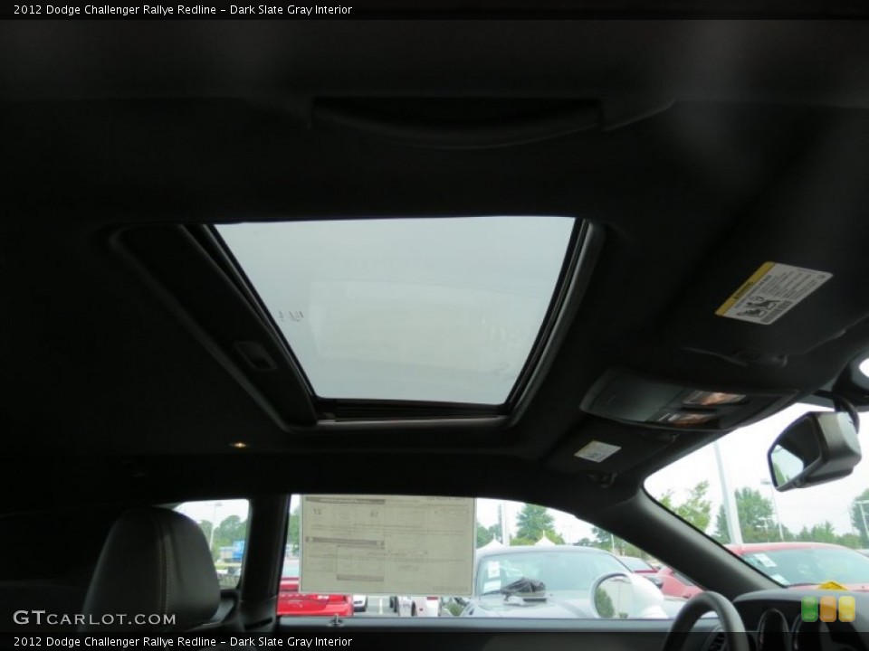 Dark Slate Gray Interior Sunroof for the 2012 Dodge Challenger Rallye Redline #67478521