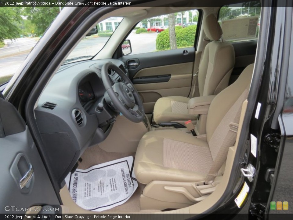 Dark Slate Gray/Light Pebble Beige Interior Front Seat for the 2012 Jeep Patriot Altitude #67479067