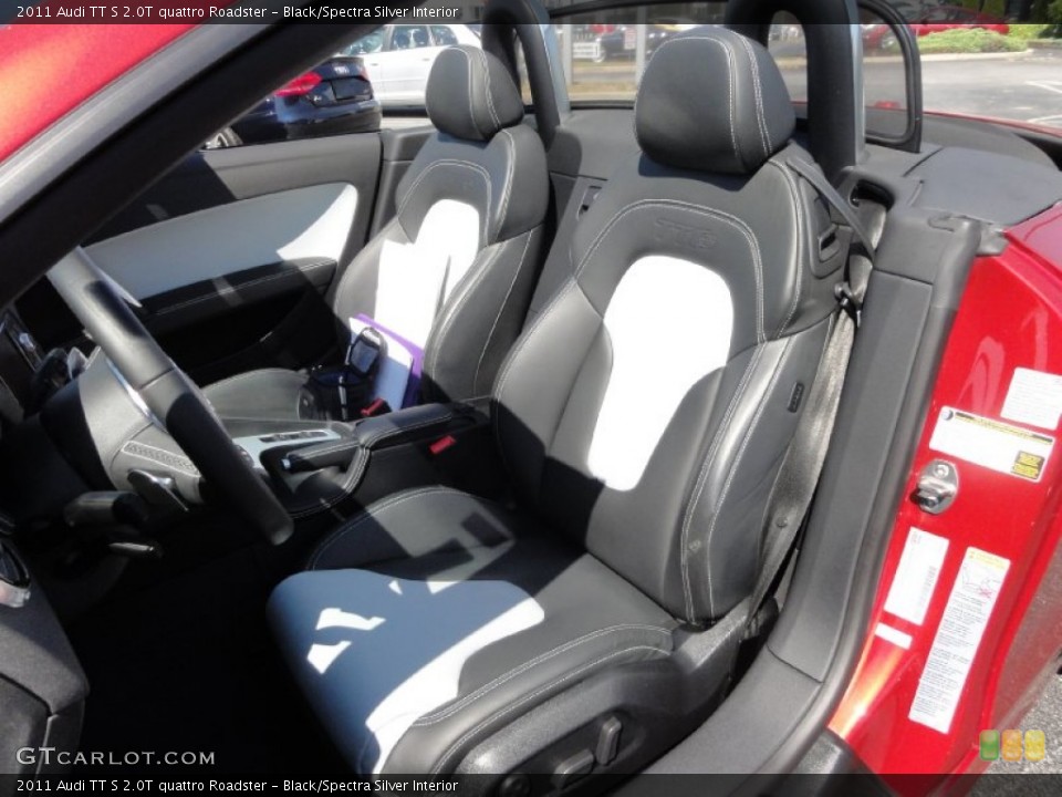 Black/Spectra Silver Interior Photo for the 2011 Audi TT S 2.0T quattro Roadster #67479406