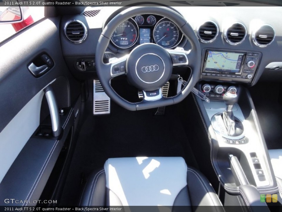 Black/Spectra Silver Interior Dashboard for the 2011 Audi TT S 2.0T quattro Roadster #67479511