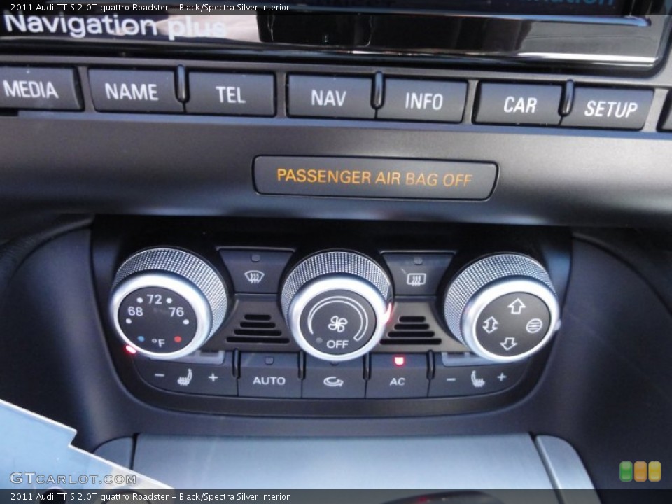 Black/Spectra Silver Interior Controls for the 2011 Audi TT S 2.0T quattro Roadster #67479547