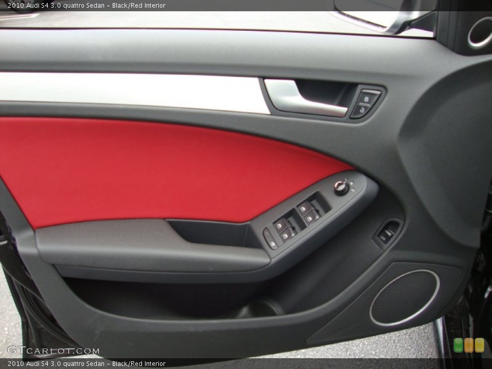 Black/Red Interior Door Panel for the 2010 Audi S4 3.0 quattro Sedan #67481530