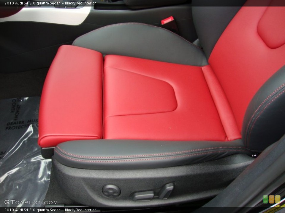 Black/Red Interior Front Seat for the 2010 Audi S4 3.0 quattro Sedan #67481545