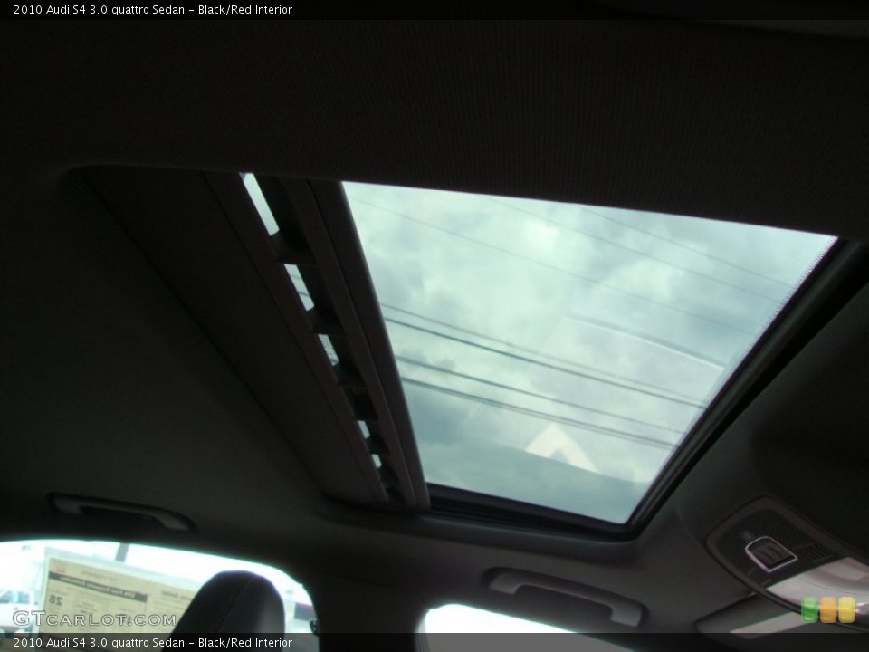 Black/Red Interior Sunroof for the 2010 Audi S4 3.0 quattro Sedan #67481584