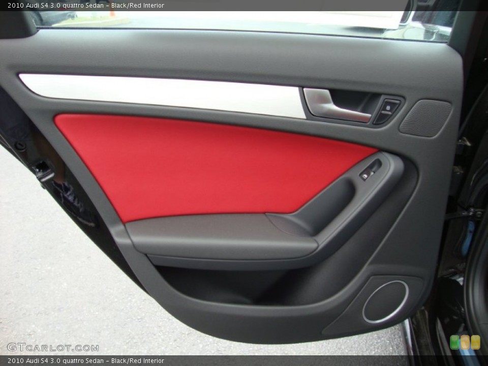 Black/Red Interior Door Panel for the 2010 Audi S4 3.0 quattro Sedan #67481608