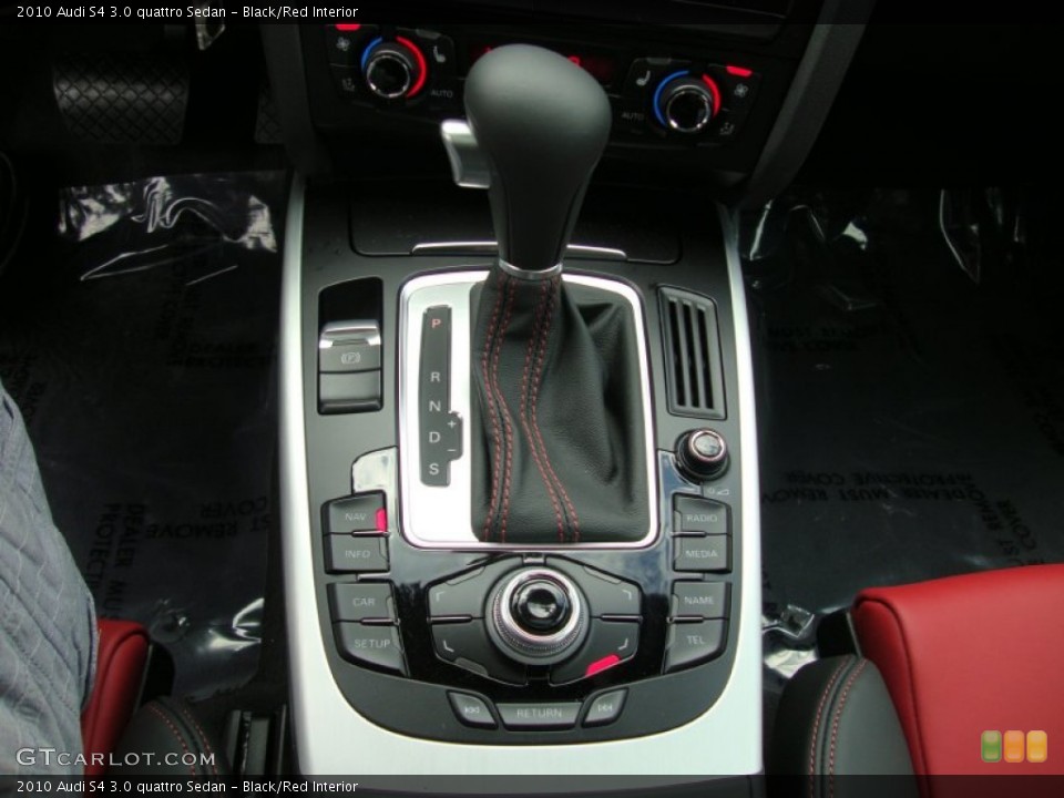 Black/Red Interior Transmission for the 2010 Audi S4 3.0 quattro Sedan #67481692