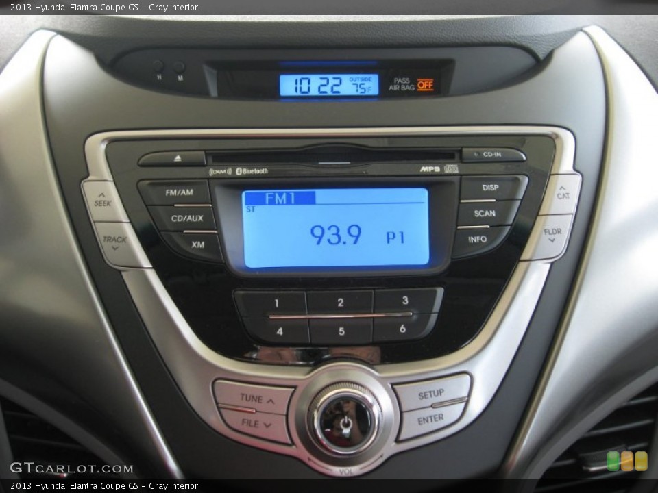 Gray Interior Controls for the 2013 Hyundai Elantra Coupe GS #67486105