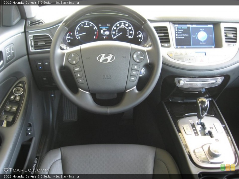 Jet Black Interior Dashboard for the 2012 Hyundai Genesis 5.0 Sedan #67486441