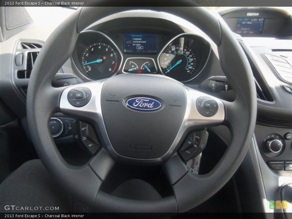 Charcoal Black Interior Steering Wheel for the 2013 Ford Escape S #67488940