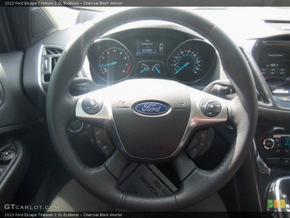 Charcoal Black Interior Steering Wheel for the 2013 Ford Escape Titanium 2.0L EcoBoost #67489342