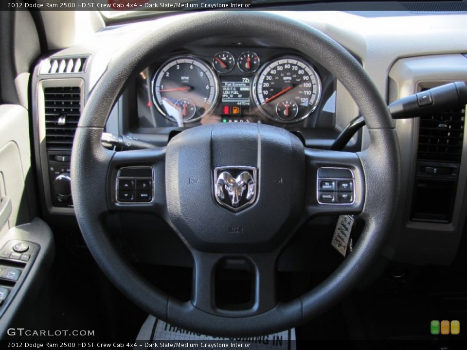Dark Slate/Medium Graystone Interior Steering Wheel for the 2012 Dodge Ram 2500 HD ST Crew Cab 4x4 #67490476