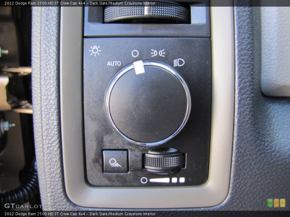 Dark Slate/Medium Graystone Interior Controls for the 2012 Dodge Ram 2500 HD ST Crew Cab 4x4 #67490491