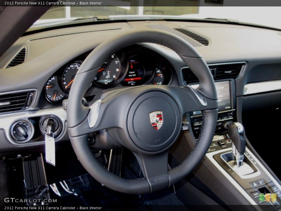 Black Interior Steering Wheel for the 2012 Porsche New 911 Carrera Cabriolet #67502684