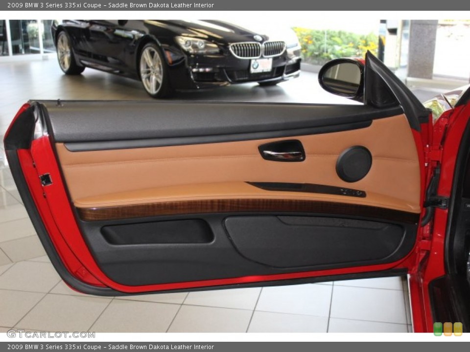 Saddle Brown Dakota Leather Interior Door Panel for the 2009 BMW 3 Series 335xi Coupe #67510175