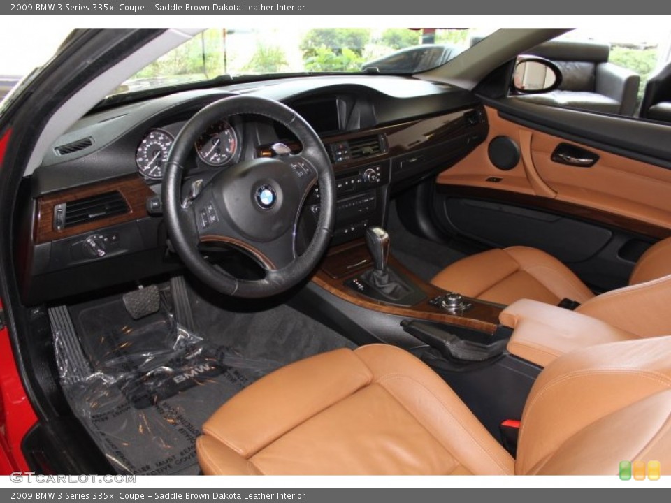 Saddle Brown Dakota Leather Interior Prime Interior for the 2009 BMW 3 Series 335xi Coupe #67510181