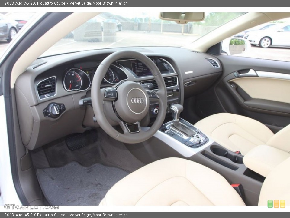 Velvet Beige/Moor Brown Interior Prime Interior for the 2013 Audi A5 2.0T quattro Coupe #67515236