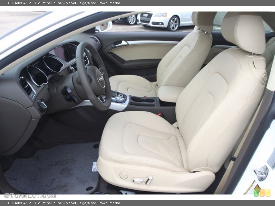 Velvet Beige/Moor Brown Interior Front Seat for the 2013 Audi A5 2.0T quattro Coupe #67515245