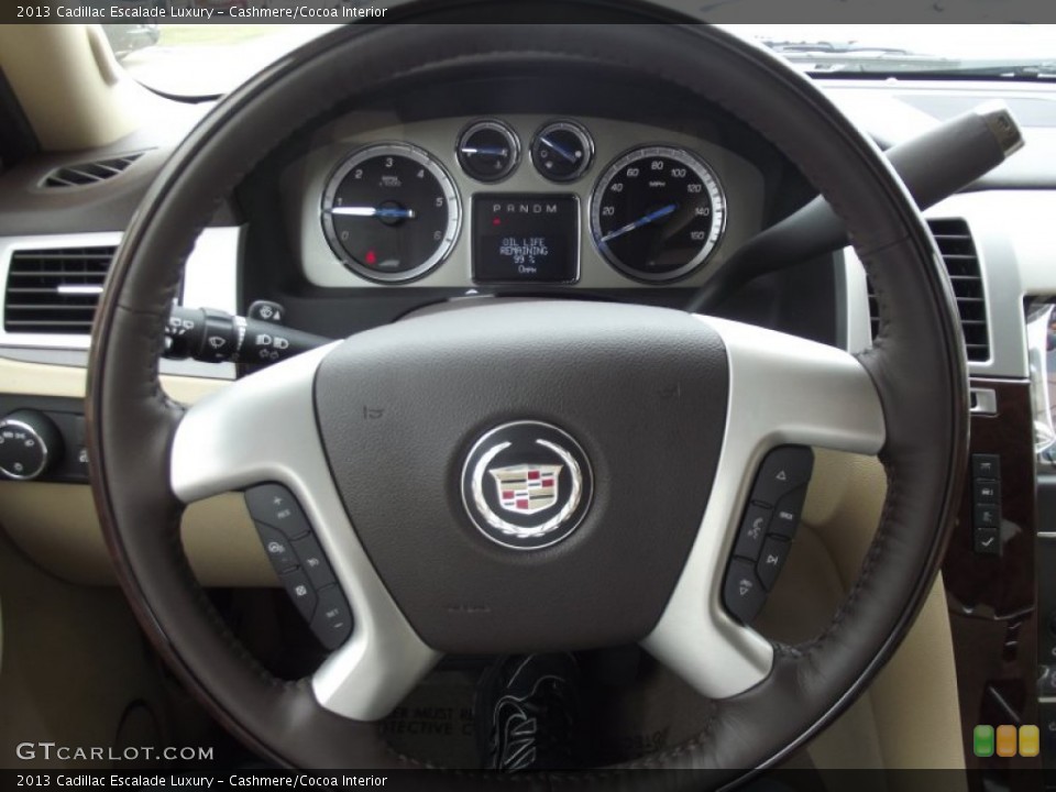 Cashmere/Cocoa Interior Steering Wheel for the 2013 Cadillac Escalade Luxury #67522085