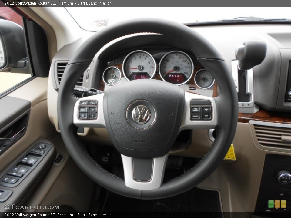 Sierra Sand Interior Steering Wheel for the 2012 Volkswagen Routan SEL Premium #67522499