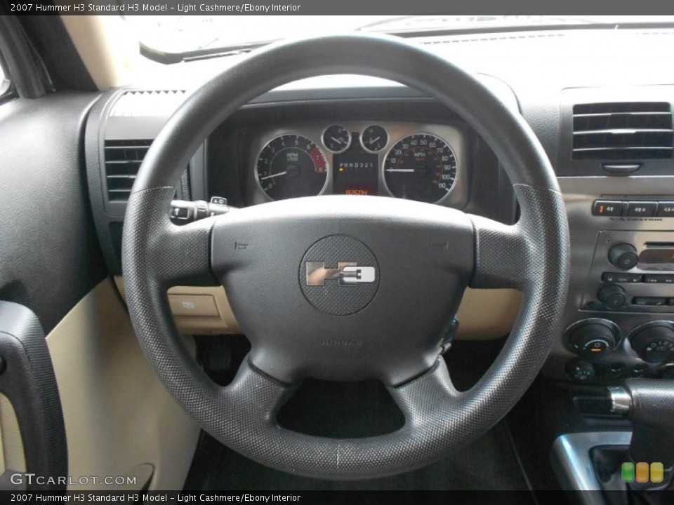 Light Cashmere/Ebony Interior Steering Wheel for the 2007 Hummer H3  #67523534