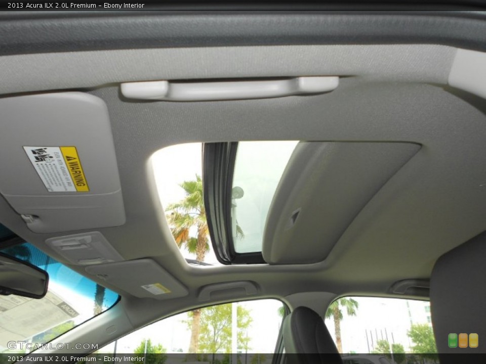 Ebony Interior Sunroof for the 2013 Acura ILX 2.0L Premium #67524197