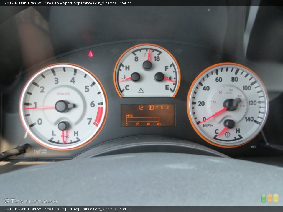 Sport Apperance Gray/Charcoal Interior Gauges for the 2012 Nissan Titan SV Crew Cab #67528862