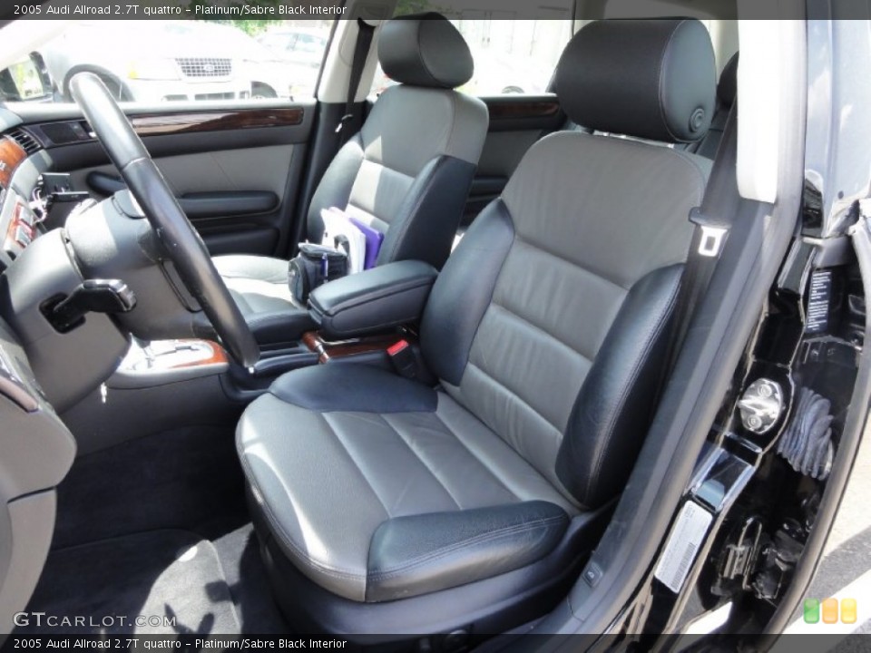Platinum/Sabre Black Interior Front Seat for the 2005 Audi Allroad 2.7T quattro #67530257