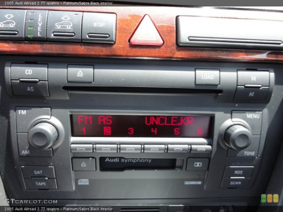 Platinum/Sabre Black Interior Audio System for the 2005 Audi Allroad 2.7T quattro #67530449